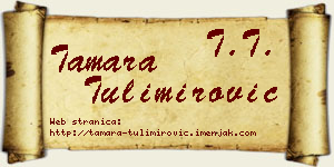 Tamara Tulimirović vizit kartica